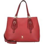 Burgundfarbene Motiv U.S. Polo Assn. Damenhandtaschen aus PU 