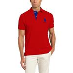 Rote Kurzärmelige U.S. Polo Assn. Kurzarm-Poloshirts für Herren Größe XL 