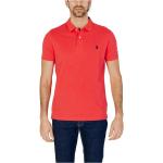 Rote Kurzärmelige U.S. Polo Assn. Kurzarm-Poloshirts für Herren Größe 3 XL für den für den Sommer 