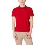 Rote Kurzärmelige U.S. Polo Assn. Herrenpoloshirts & Herrenpolohemden Größe M 