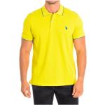 Reduzierte Gelbe Kurzärmelige U.S. Polo Assn. Kurzarm-Poloshirts aus Baumwolle für Herren Größe XXL 