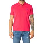 Reduzierte Pinke Kurzärmelige U.S. Polo Assn. Herrenpoloshirts & Herrenpolohemden aus Baumwolle maschinenwaschbar Größe XL 