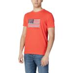 Rote U.S. Polo Assn. T-Shirts aus Baumwolle maschinenwaschbar für Herren Größe XL für den für den Sommer 