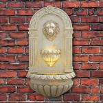 Beige Vintage Ubbink Gartenbrunnen & Brunnen aus Kunststein mit Wandhalterung 