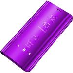 Lavendelfarbene Elegante Samsung Galaxy A70 Hüllen Art: Flip Cases mit Bildern aus Leder mit Spiegel 
