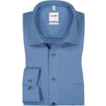 Hellblaue Langärmelige OLYMP Comfort Fit Oeko-Tex Kentkragen Hemden mit Kent-Kragen aus Baumwolle maschinenwaschbar für Herren für den für den Frühling 