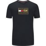 Marineblaue Kurzärmelige Tommy Hilfiger Logo Bio T-Shirts aus Baumwolle für Herren Größe 5 XL 