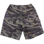 Schwarze Camouflage Abraxas Cargo-Shorts mit Klettverschluss aus Baumwolle für Damen Größe 5 XL Große Größen für den für den Sommer 