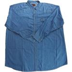 Hellblaue Kurzärmelige Kamro Herrenjeanshemden aus Baumwolle Größe 14 XL für den für den Sommer 