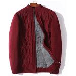Rote Langärmelige Rollkragen Kaschmir-Pullover aus Wolle für Herren Größe L zum Valentinstag für den für den Frühling 