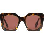 Elfenbeinfarbene Gucci Rechteckige Schmetterling Sonnenbrillen aus Acetat für Damen 