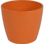 Orange 10 cm Runde Übertöpfe 10 cm aus Keramik 