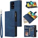 Blaue Retro Samsung Galaxy A41 Hüllen Art: Flip Cases mit Bildern mit Reißverschluss stoßfest 