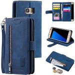 Reduzierte Blaue Samsung Galaxy S7 Hüllen Art: Flip Cases mit Bildern mit Reißverschluss mit Band 