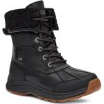 Schwarze Gesteppte UGG Australia Adirondack Stiefel mit Schnürsenkel aus Leder wasserdicht Größe 38 für den für den Winter 