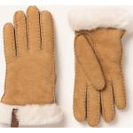 Kamelbraune UGG Australia Gefütterte Handschuhe aus Veloursleder für Damen Größe 5.5 für den für den Winter 
