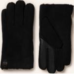 Reduzierte Schwarze UGG Australia Gefütterte Handschuhe aus Veloursleder für Herren Größe 8 für den für den Winter 