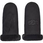 Schwarze Bestickte UGG Australia Damenfäustlinge & Damenfausthandschuhe aus Lammfell Größe XL 