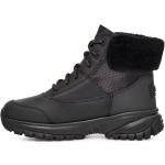 Schwarze UGG Australia Fluff Stiefel mit Schnürsenkel aus Leder wasserdicht Größe 40 für den für den Winter 