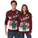 Cremefarbene Casual Weihnachtspullover aus Jersey für Damen Größe 3 XL Weihnachten 