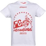 Weiße 1. FC Köln T-Shirts mit Köln-Motiv aus Baumwolle für Herren Übergrößen 