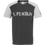 Graue Uhlsport 1. FC Köln T-Shirts mit Köln-Motiv aus Baumwolle für Herren Größe L 