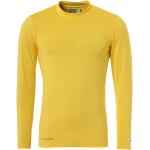 Gelbe Langärmelige Uhlsport langarm Unterhemden für Kinder aus Polyester Größe 128 