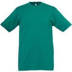 Reduzierte Grüne Unifarbene Uhlsport Team Rundhals-Ausschnitt T-Shirts aus Jersey für Herren Größe 4 XL 
