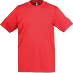 Reduzierte Rote Unifarbene Uhlsport Team Rundhals-Ausschnitt T-Shirts aus Jersey für Herren Größe 4 XL 
