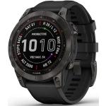 Uhren Garmin fenix 7 PRO Sapphire Solar, Titan Carbon Gray DLC/ Black Silicone Band 010-02540-21