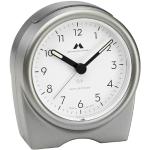 Uhren Manufaktur Schwarzwald Funkwecker, analog, leises Uhrwerk, mit Schlummerfunktion (Snooze) und ansteigendem Alarm (Crescendo), Farbe:Metallic/Titan