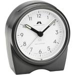 Uhren Manufaktur Schwarzwald Funkwecker, analog, leises Uhrwerk, mit Schlummerfunktion (Snooze) und ansteigendem Alarm (Crescendo), Farbe:Schwarz/Anthrazit