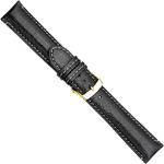 Uhrenarmband Leder Schwarz Herzog Madrid Premium 20881G, Stegbreite:22mm