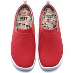 Rote Slip-on Sneaker ohne Verschluss aus Canvas für Herren Größe 41 