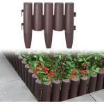 Reduzierte Braune Gartenpalisaden aus Polypropylen 20-teilig 