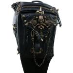 Gothic Messenger Bags & Kuriertaschen mit Nieten aus Leder 