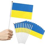 Ukraine Flaggen & Ukraine Fahnen glänzend wetterfest 15-teilig 