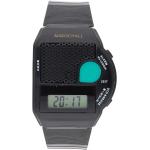Schwarze Quarz Kunststoffarmbanduhren mit Sprachausgabe mit Kunststoff-Uhrenglas mit Kunststoffarmband 