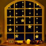 Reduzierte Sterne Runde Lichterketten Innen mit Weihnachts-Motiv mit Timer 