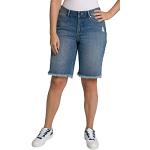 Reduzierte Blaue Ulla Popken Jeans-Bermudas aus Baumwolle für Damen Große Größen Weite 33 