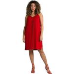 Rote Ärmellose Ulla Popken Midi V-Ausschnitt Kleider A-Linie für Damen Größe XL Große Größen 