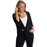 Schwarze Ulla Popken V-Ausschnitt Shirt-Boleros ohne Verschluss aus Jersey für Damen Größe XXL Große Größen 