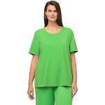 Apfelgrüne Halblangärmelige Ulla Popken T-Shirts für Damen Größe XL Große Größen 