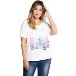 Weiße Halblangärmelige Ulla Popken Die Peanuts Snoopy T-Shirts für Damen Größe XL Große Größen 