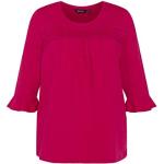 Reduzierte 3/4-ärmelige Ulla Popken T-Shirts mit Volants aus Baumwolle für Damen Größe XL Große Größen 