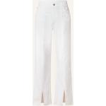 Weiße Sportalm Kitzbühel Mom-Jeans mit Fransen aus Baumwollmischung für Damen Größe L 