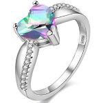 Uloveido Lab Multicolor Prinzessin Krone Ring für Teen Mädchen mit CZ Steinen Y3051