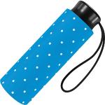 Hellblaue Gepunktete Happy Rain Taschenschirme aus Polyester für Damen 