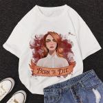 Ultraviolence Lana Del Rey Grafikdruck T-Shirt Frauen Harajuku Top T-Shirt Sommer Y2k Lässiges weibliches T-Shirt