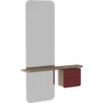 Rubinrote Minimalistische Umage Badspiegel & Badezimmerspiegel aus Eiche mit Schublade 